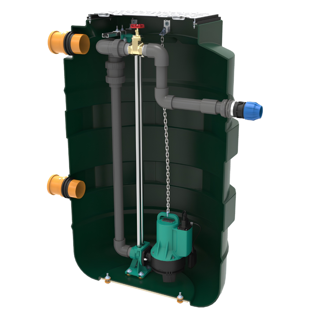 Harlequin 1100 Litre Effluent Pump Station - Single Pump - Image 2