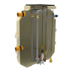 Alternative view of Harlequin 2700 Litre Effluent Pump Station - Twin Pump With High Level Alarm