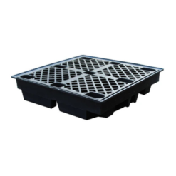 Recycled Low Profile 4 Drum Spill Pallet