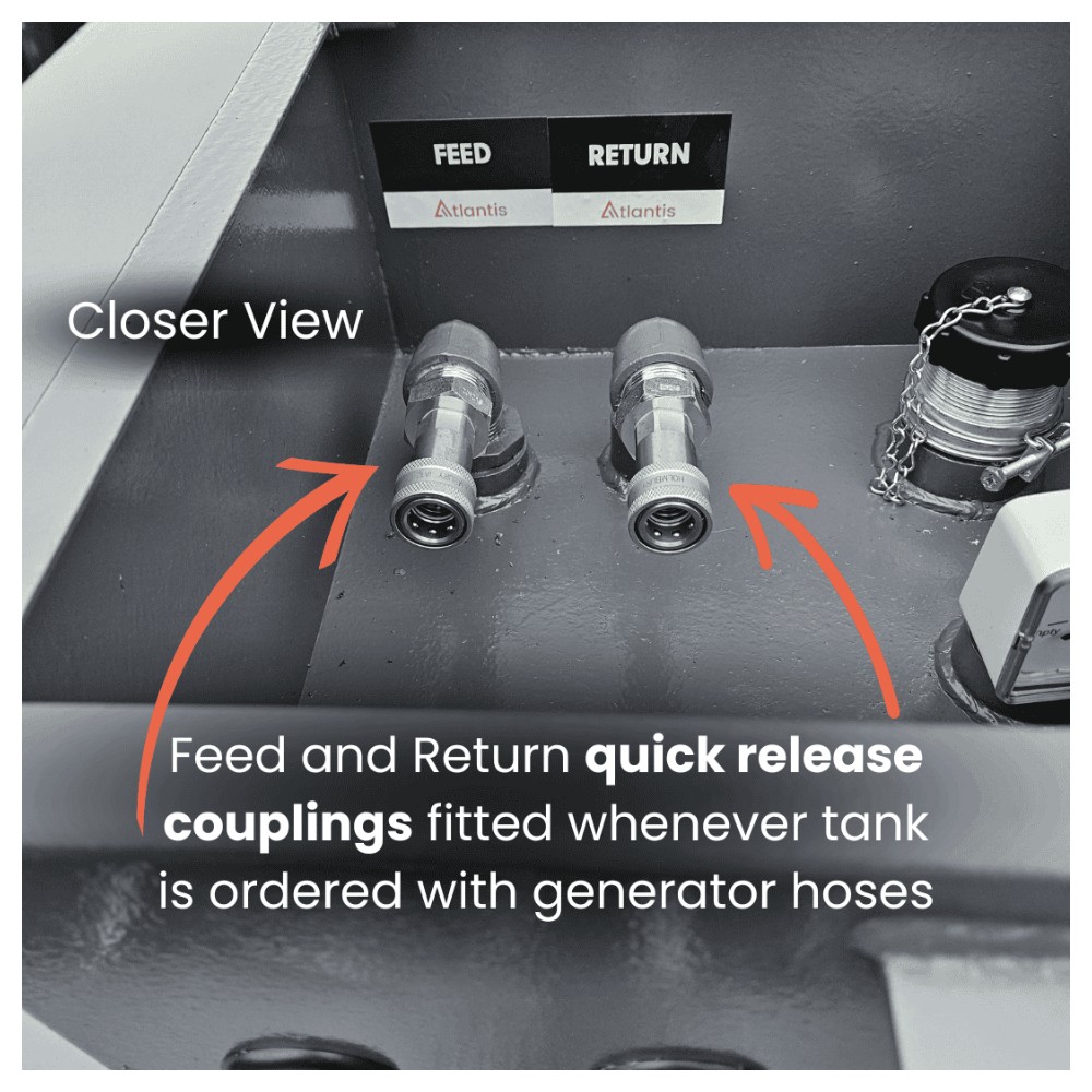 850 Litre Steel Bunded Imperium® Generator Feed Tank - Atlantis