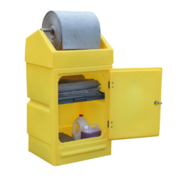 Lockable Dispensing Stand with Roll Holder