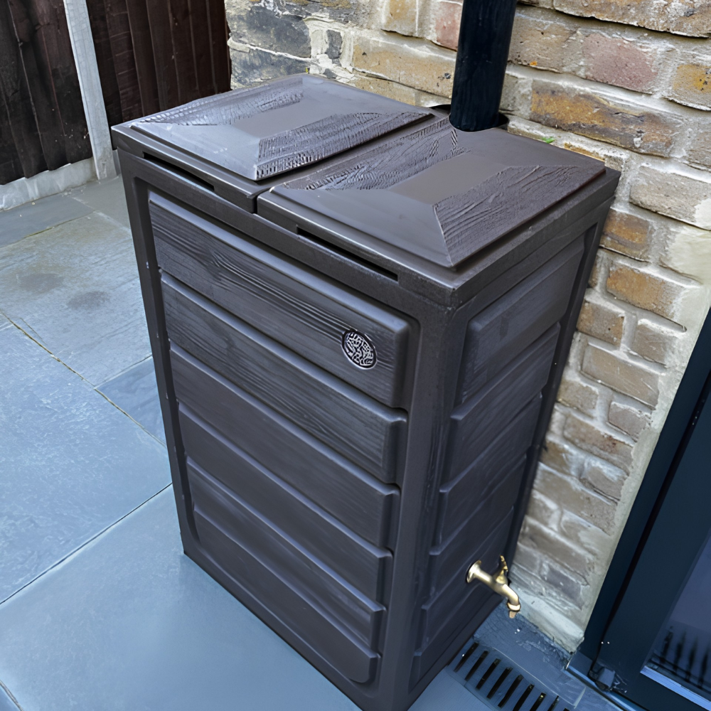 Prestige 225 Litre Wood Effect Water Butt Planter - Image 3